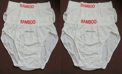 4 Women Panties SEAMLES BAMBOO Viscose Briefs UNDERWEAR Full Coverage M 32 34 6 - Image 1 of 2