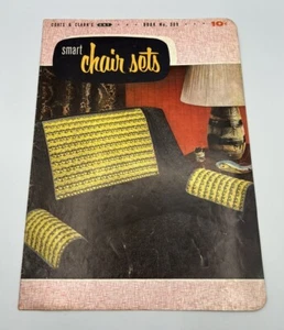 Vintage 1954 J&P Coats & Clark's Smart Chair Sets #309 Pattern Book Crafting - Picture 1 of 5