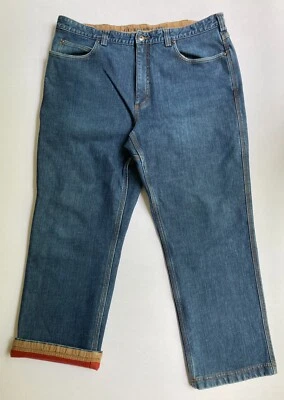 Duluth Trading Co Flannel Lined Denim Jeans Mens 39x30 Work Casual Outdoor - Image 1 of 4