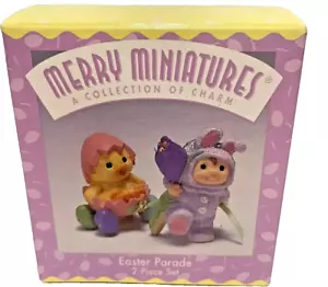 Juego de 2 figuras vintage Hallmark Merry Miniatures Desfile de Pascua 1997 - Imagen 1 de 4