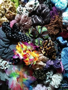 lot of 144 randomly picked Scrunchies hair ties various styles designs colors - Picture 1 of 12