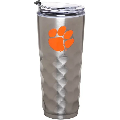 Clemson Tigers NCAA Stainless Steel Diamond Hot Cold Tumbler 32 oz Cover