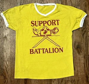 Marine Corps USMC Support Battalion Parris Island Instructor TShirt Ribbed BOOTS - Picture 1 of 8