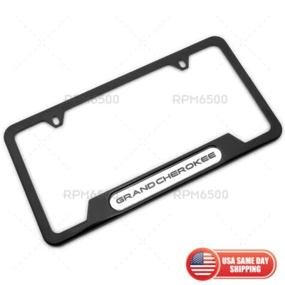 99-25 Jeep Grand Cherokee License Plate Frame Cover Sport Black Foto 1 de 3