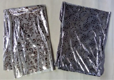 Tela brocada plateada metálica - 2 patrones - 1 yarda cada uno - 45" de ancho Foto 1 de 3