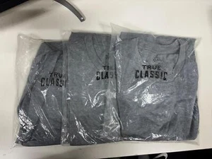 3 Pack True Classic Mens T-Shirts - Short Sleeve Crew Neck Plain Heather Gray, M - Picture 1 of 1