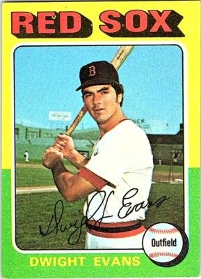1975 Topps #255 Dwight Evans Boston Red Sox - Image 1 of 2
