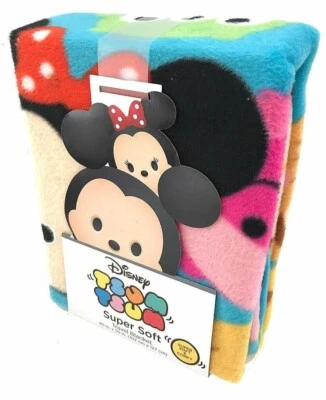 Manta de viaje 50" Disney Tsum Tsum súper suave BRILLANTES bebé Mickey Mouse Foto 1 de 2