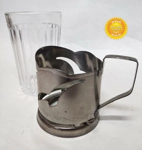 Glass Holder USSR Soviet Russian Cupholder Podstakannik Tea Stakan Vintage New - Picture 1 of 9