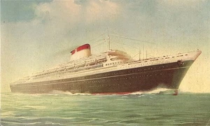 CARTOLINA VIAGGIATA _TRANSATLANTICO LEONARDO DA VINCI _ITALIA NAVIGAZIONE Genova - Imagen 1 de 1