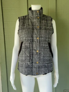 NWT MIAMI Black Plaid Flannel Fleece Lined Vest Small - Imagen 1 de 4
