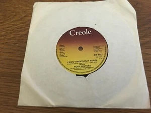 Ruby Winters "I Won't Mention It Again & I Can't Fake It Anymore" 7" Single EX - Picture 1 of 4