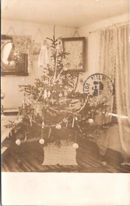 Milwaukee Wisconsin Árbol de Navidad Decorado 1911 Vintage RPPC Postal 26132 - Imagen 1 de 2