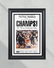 2003 Syracuse Orangemen NCAA College Basketball Champions Framed Front Page News
