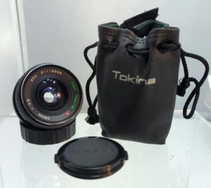 RMC Tokina 28mm 1:2.8 Lens, Fuji F/AX Mount Made in Japan, w Caps & Bag NICE - Picture 1 of 5