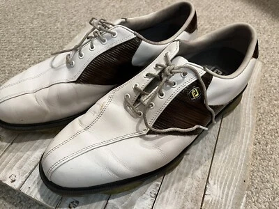 Footjoy Dryjoys Tour Golf Shoes Two Tone Leather Saddle Men's Size 11 M *READ - Image 1 of 4