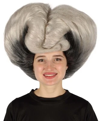 Peluca Bouffant Gris-Negro Drag Queen Unisex Adulto | Sintético No Inflamable HW-7040 Foto 1 de 4