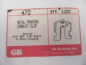 SCH-12 Caddy Clips von Gardner Bender GB472 Metall Rohr Clip Menge (100) - Bild 1 von 3