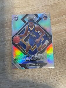 Moses Moody RC 2021-22 Prizm NBA Emergent Silver SP Rookie Card #16 Warriors