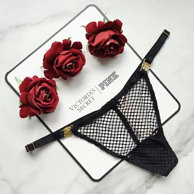 Victoria's Secret Muy Sexy Red Ajustable Tanga en V Panty Negro Talla S/M/L/XL Foto 1 de 4