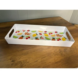 HD Designs Outdoors Skinny Rectangle Serving Tray with Handles - Picture 1 of 4