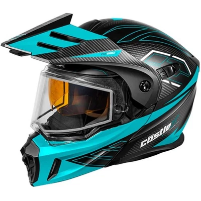 Castle X Black/Turquoise CX950V2 Fierce Snow Helmet - 45-12228 - Image 1 of 4