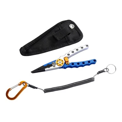 Fishing Pliers Stainless Steel Scissors Line Cutter Split Ring Hook Remover Tool - Imagen 1 de 4