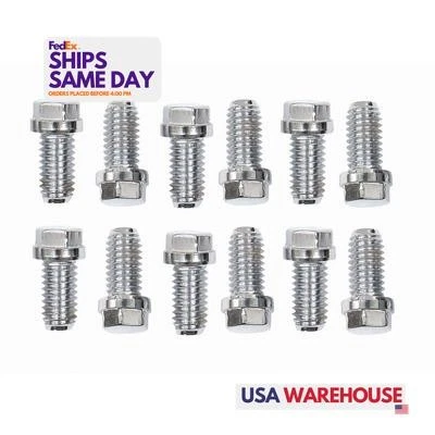 Mr Gasket 2210G, Juego de 12 Pernos de Cabezal Acero Inoxidable Pulido 304 S/S Kit Cabeza Hexagonal 3 Foto 1 de 4