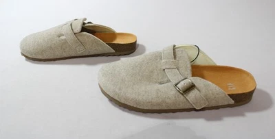 Zuecos sin cordones Gap para mujer con cierre de hebilla de fieltro liso AC2 gris jaspeado EE. UU.:7  Foto 1 de 4