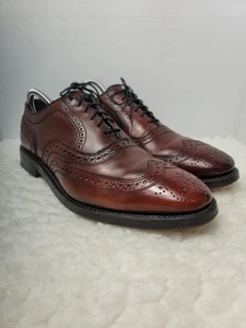 Allen Edmonds Cambridge Mens Shell Cordovan Shoes Size 9 Brown Wingtip Leather - Picture 1 of 11