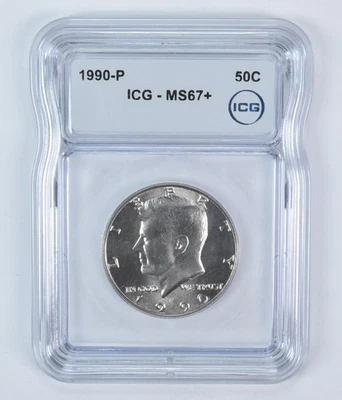 1990-P Kennedy Half Dollar MS67+ ICG *8191 - Image 1 of 4