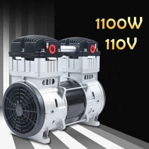 Bomba de aire silenciosa 7CFM cabezal compresor pequeña bomba de vacío silenciosa sin aceite 1100 W EE. UU. - Imagen 1 de 15