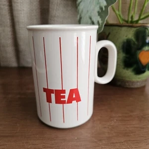 Vintage Hornsea Rot Streifen Tee Becher Kaffee John Clappison - Bild 1 von 6