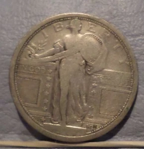 USA US COIN 1/4 DOLLAR 1917 VAR 1  F+ - Picture 1 of 1