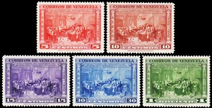 ✔️ VENEZUELA 1950 - FRANCISCO DE MIRANDA BICENTENARY - SC. C311/315 MNH ** - Picture 1 of 1