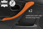 Black And Orange Door Handle Real Leather Cover Fits Mazda Mx5 Mk2 Miata 25 01 05