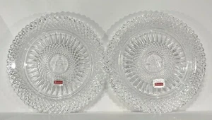 Vintage Clear Fostoria Lead Crystal Plates Stamped 1886 - 1978 8" Diameter x 1"T - Picture 1 of 3