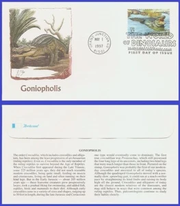 USA5 #3136g U/A FLEETWOOD FDC Dinosaurs Goniopholis - Picture 1 of 1