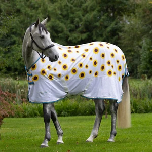 SHIRES EQUESTRIAN SUNFLOWER TEMPEST FLY SHEET WITH STANDARD NECK(SIZE 78") - Picture 1 of 4