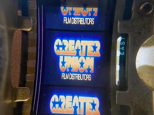 35mm movie 1980s Greater Union Film Distributors Logo Australian cinema ad - Picture 1 of 8