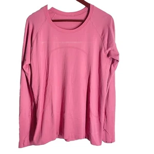 Lululemon Pink Pastel Swiftly Tech Long Sleeve LS 2.0 Seamless Workout Shirt 12 - Picture 1 of 6