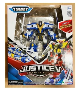 TOBOT V TWIN BLADE/ JUSTICE V Transformer Vehicle Robot Action Figure Young Toys - Picture 1 of 4