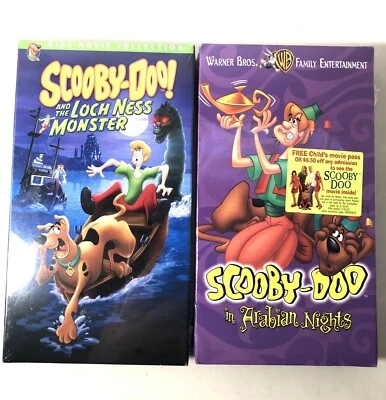 2) NOS Sealed Warner Bros Scooby Doo Loch Ness Monster& Arabian Nights VHS - Image 1 of 3