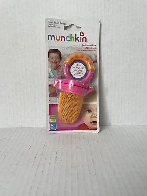 NEW SEALED Munchkin Fresh Food Feeder Ideal for Fruits & Veggies - Pink/Orange - Image 1 of 2