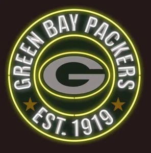 Green Bay Packers EST 1919 24"x24" Neon Light Sign Lamp With HD Vivid Printing - Picture 1 of 4
