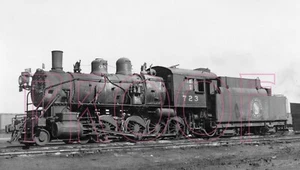 Great Northern (GN) Motor 723 bei Fargo, ND 1953 - 8x10 Foto - Bild 1 von 1