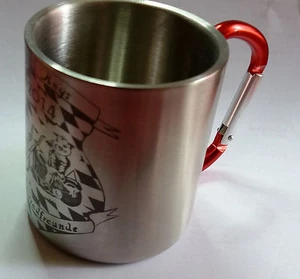 Kaffeebecher mit Gravur, Edelstahl Doppelwand, Karabiner, LOGO auch aus FOTO - Bild 1 von 21