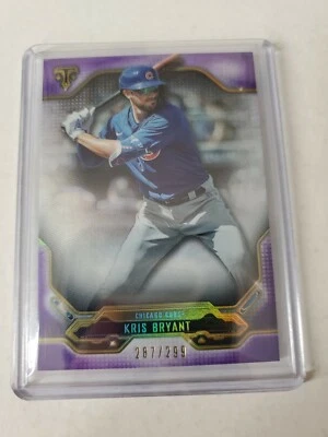 Kris Bryant 2020 Topps Triple Threads Amethyst 287/299 Chicago Cubs - Image 1 of 2