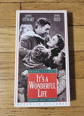 It's a Wonderful Life VHS Sealed Tape 1993 Original Uncut Version James Stewart  - Image 1 of 4
