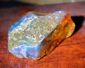 Exquisite Natural Dominican Crystal Clear Green Blue Amber Rough Specimen 46mm 1 - Picture 1 of 11